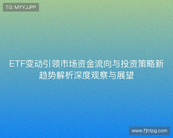 ETF变动引领市场资金流向与投资策略新趋势解析深度观察与展望
